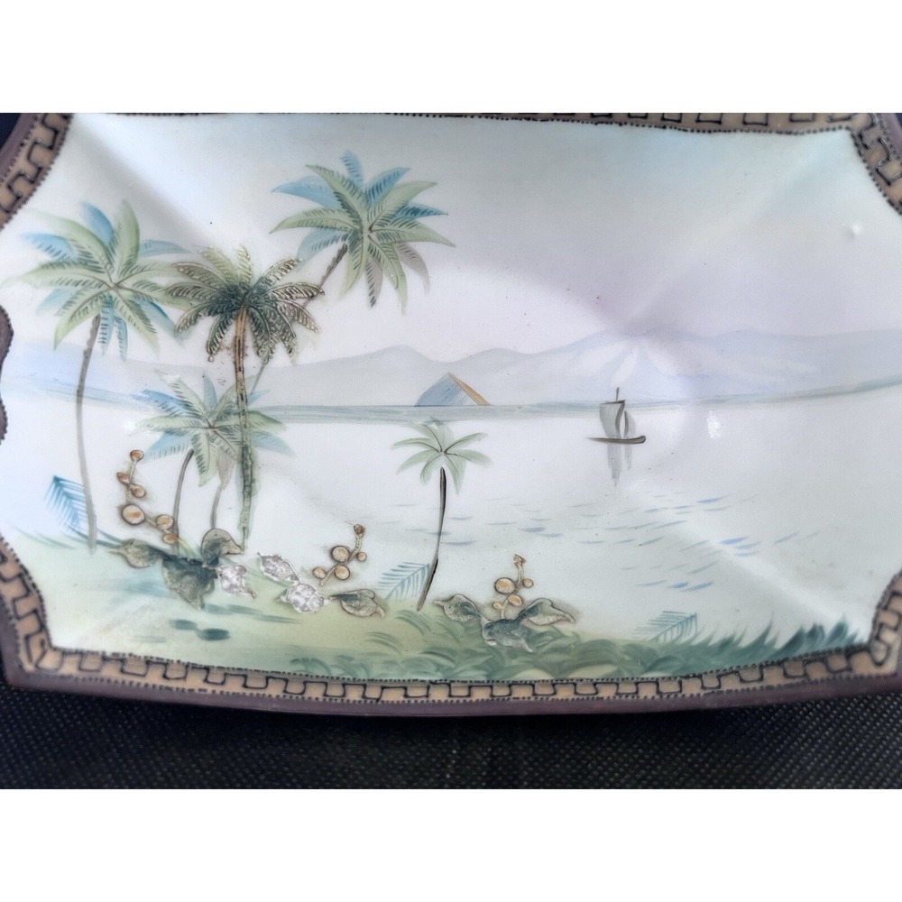 VINTAGE NIPPON MORIMURA BROS 8"‎ BEACH/OCEAN SCENE EARLY 1900'S (85) - Picture 4 of 13